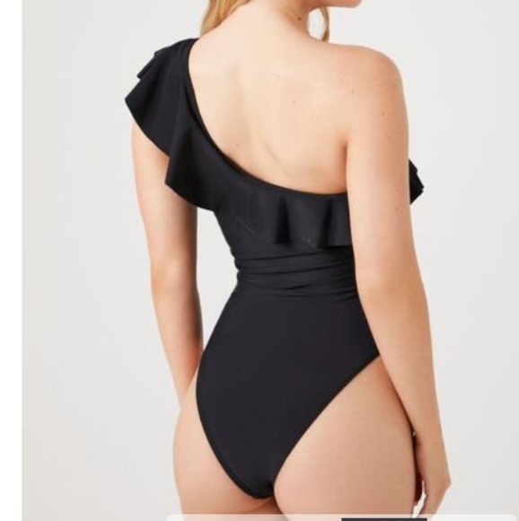 NWT One-Shoulder One-Piece Swimsuit - Picture 7 of 8